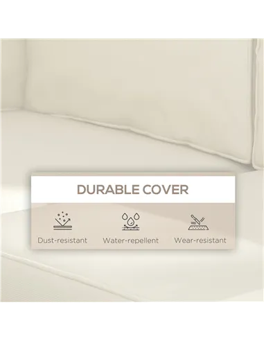 Outsunny Set of 14 Dining Set Cushions - Cream