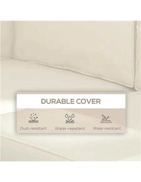 Outsunny Set of 14 Dining Set Cushions - Cream