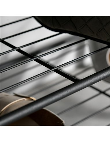 HOMCOM Coat Rack Stand Industrial hallway Shoe Rack Removable Hooks Metal Wood Hangers Storage Cabinet Rustic Brown 72L×34W×185H