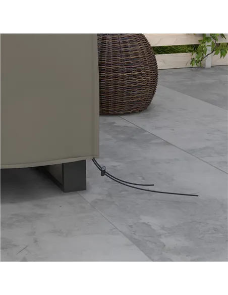 Outsunny Large Square Patio Garden Furniture Set Cover 600D Oxford Waterproof, 230 x 230 x 70cm, Grey