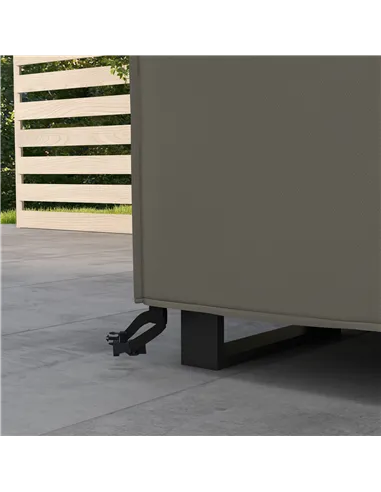 Outsunny Large Square Patio Garden Furniture Set Cover 600D Oxford Waterproof, 230 x 230 x 70cm, Grey