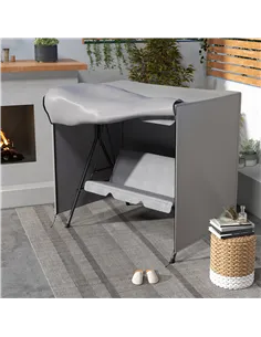 Outsunny 152 x 177cm Three-Seater Swing Chair Protective Cover Light Grey 2