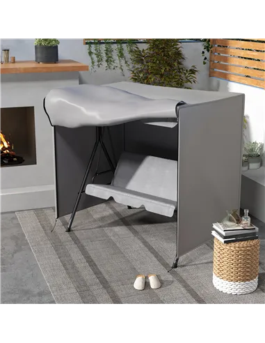 Outsunny 152 x 177cm Three-Seater Swing Chair Protective Cover Light Grey