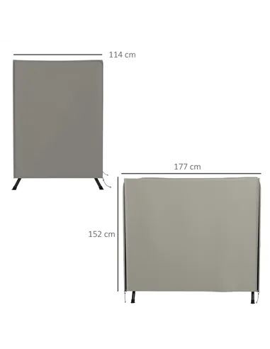 Outsunny 152 x 177cm Three-Seater Swing Chair Protective Cover Light Grey