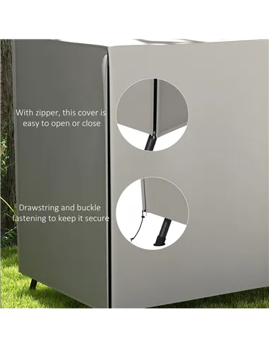 Outsunny 152 x 177cm Three-Seater Swing Chair Protective Cover Light Grey