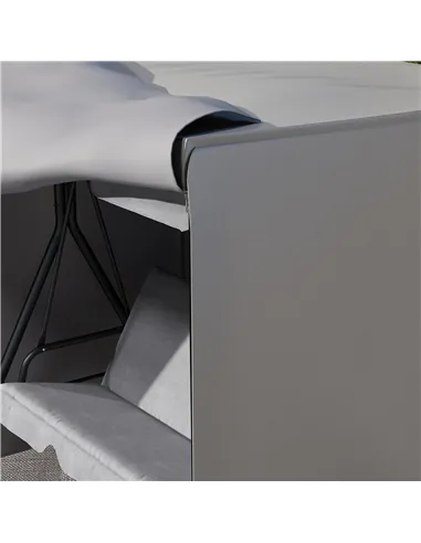 Outsunny 152 x 177cm Three-Seater Swing Chair Protective Cover Light Grey