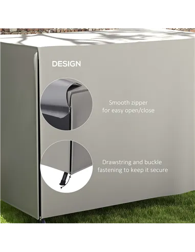 Outsunny 205 x 124cm Three-Seater Swing Chair Protective Cover Grey
