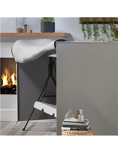 Outsunny 205 x 124cm Three-Seater Swing Chair Protective Cover Grey