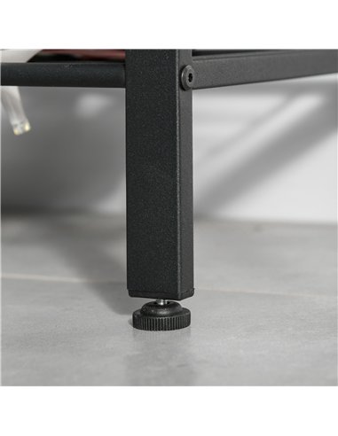 HOMCOM Coat Rack Stand Industrial hallway Shoe Rack Removable Hooks Metal Wood Hangers Storage Cabinet Rustic Brown 72L×34W×185H