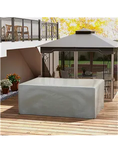 Outsunny 235 x 190 x 90 cm Large Patio Set Covers, Outdoor Garden Furniture Protection Cover Protector Waterproof Anti-UV Grey 2