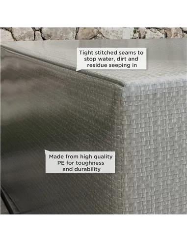 Outsunny 235 x 190 x 90 cm Large Patio Set Covers, Outdoor Garden Furniture Protection Cover Protector Waterproof Anti-UV Grey