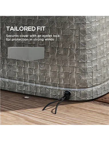 Outsunny 235 x 190 x 90 cm Large Patio Set Covers, Outdoor Garden Furniture Protection Cover Protector Waterproof Anti-UV Grey