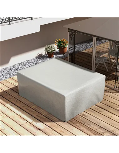 Outsunny 235 x 190 x 90 cm Large Patio Set Covers, Outdoor Garden Furniture Protection Cover Protector Waterproof Anti-UV Grey