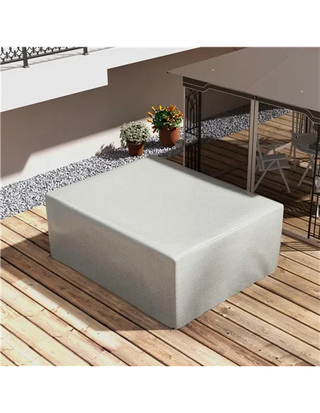 Outsunny 235 x 190 x 90 cm Large Patio Set Covers, Outdoor Garden Furniture Protection Cover Protector Waterproof Anti-UV Grey