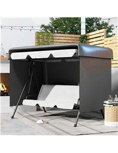 Outsunny Patio 3 Seater Swing Chair Bench Cover Outdoor Garden Furniture Rain Protection Cover Protector Waterproof Anti-UV, 215 2