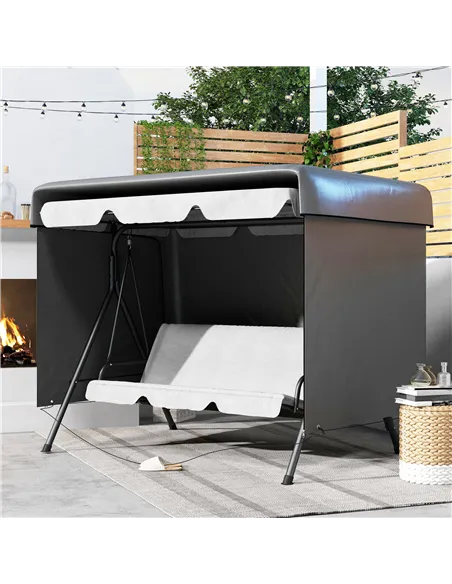 Outsunny Patio 3 Seater Swing Chair Bench Cover Outdoor Garden Furniture Rain Protection Cover Protector Waterproof Anti-UV, 215