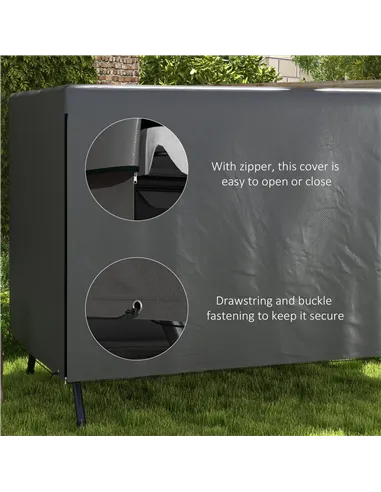 Outsunny Patio 3 Seater Swing Chair Bench Cover Outdoor Garden Furniture Rain Protection Cover Protector Waterproof Anti-UV, 215
