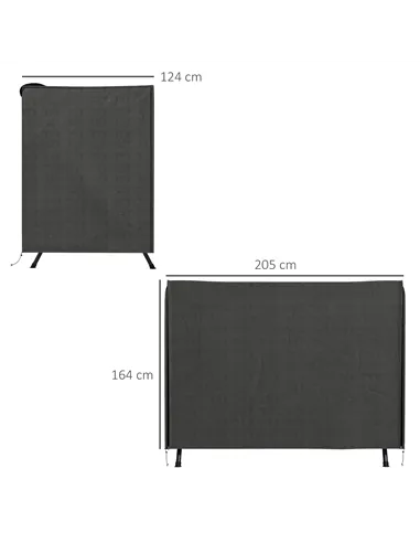 Outsunny 205 x 124cm Three-Seater Swing Chair Protective Cover Dark Grey