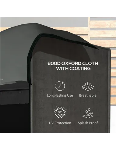 Outsunny 205 x 124cm Three-Seater Swing Chair Protective Cover Dark Grey