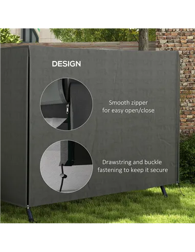 Outsunny 205 x 124cm Three-Seater Swing Chair Protective Cover Dark Grey