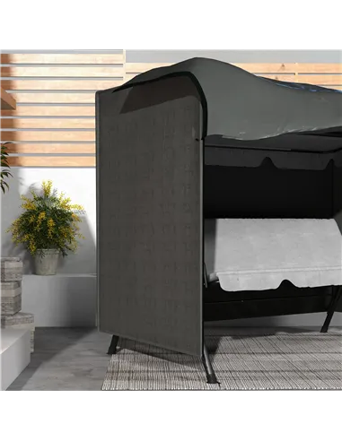 Outsunny 205 x 124cm Three-Seater Swing Chair Protective Cover Dark Grey