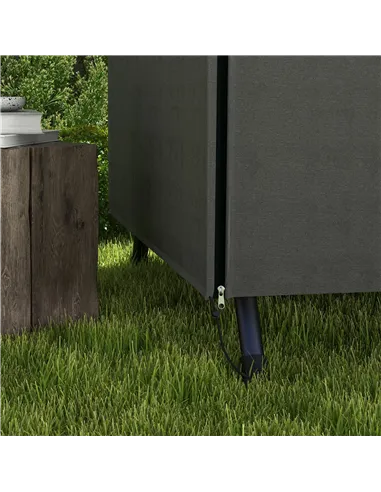 Outsunny 205 x 124cm Three-Seater Swing Chair Protective Cover Dark Grey