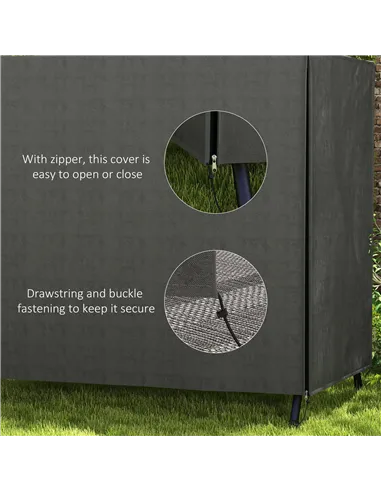 Outsunny 152 x 177cm Three-Seater Swing Chair Protective Cover Grey