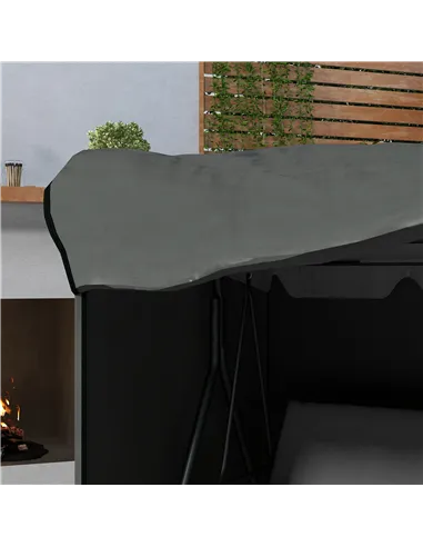 Outsunny 152 x 177cm Three-Seater Swing Chair Protective Cover Grey
