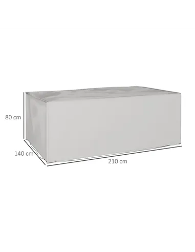 Outsunny Outdoor Garden Furniture Cover Waterproof, Anti-UV 600D Heavy Duty Oxford Fabric Patio Furniture Cover for Rectangular 
