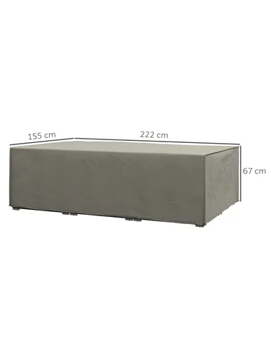 Outsunny 155 x 222cm Waterproof Furniture Cover - Grey