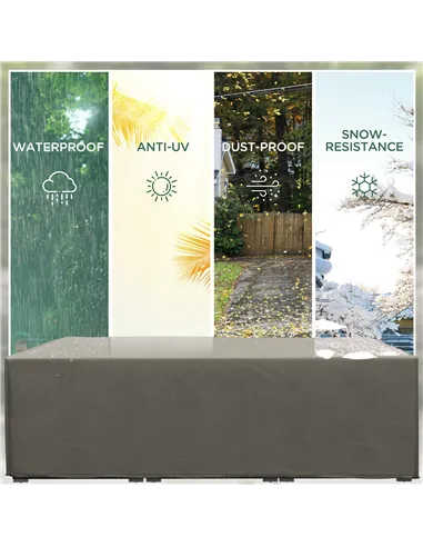 Outsunny 155 x 222cm Waterproof Furniture Cover - Grey