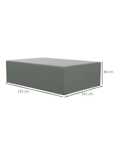 Outsunny Outdoor Garden Furniture Cover Waterproof, Anti-UV 600D Heavy Duty Oxford Fabric Patio Furniture Cover for Rectangular 