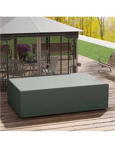 Outsunny Outdoor Garden Furniture Cover Waterproof, Anti-UV 600D Heavy Duty Oxford Fabric Patio Furniture Cover for Rectangular 