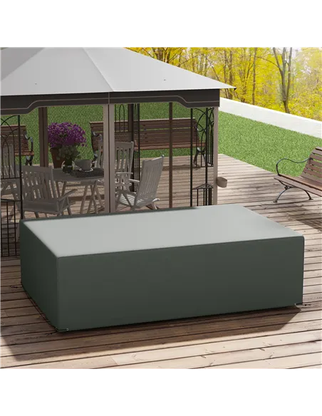 Outsunny Outdoor Garden Furniture Cover Waterproof, Anti-UV 600D Heavy Duty Oxford Fabric Patio Furniture Cover for Rectangular 