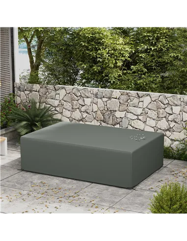 Outsunny Outdoor Garden Furniture Cover Waterproof, Anti-UV 600D Heavy Duty Oxford Fabric Patio Furniture Cover for Rectangular 