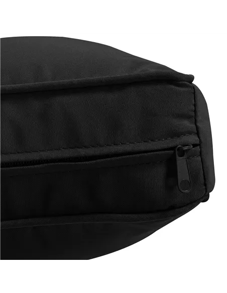 Outsunny Garden Rattan Sofa Cushion Polyester Cover Replacement Outdoor- No Cushion Included, Black