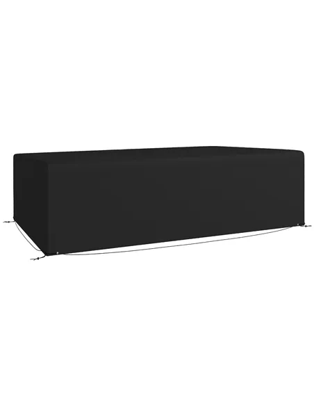 Outsunny Outdoor Garden Furniture Cover Waterproof, Anti-UV 600D Heavy Duty Oxford Fabric Patio Furniture Cover for Rectangular 