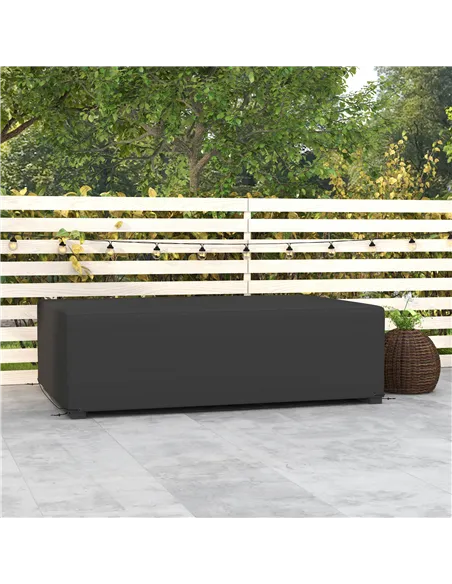 Outsunny Outdoor Garden Furniture Cover Waterproof, Anti-UV 600D Heavy Duty Oxford Fabric Patio Furniture Cover for Rectangular 