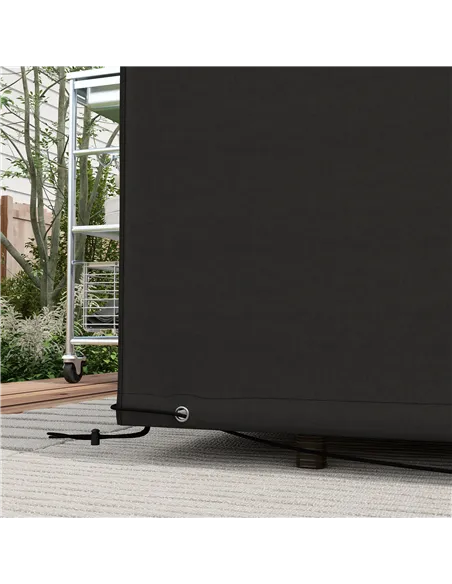 Outsunny Outdoor Garden Furniture Cover Waterproof, Anti-UV 600D Heavy Duty Oxford Fabric Patio Furniture Cover for Rectangular 