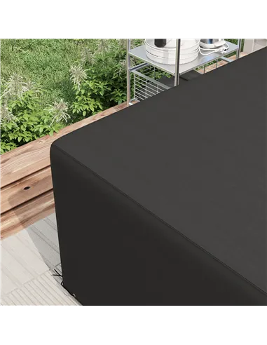 Outsunny Outdoor Garden Furniture Cover Waterproof, Anti-UV 600D Heavy Duty Oxford Fabric Patio Furniture Cover for Rectangular 