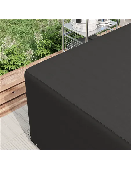 Outsunny Outdoor Garden Furniture Cover Waterproof, Anti-UV 600D Heavy Duty Oxford Fabric Patio Furniture Cover for Rectangular 