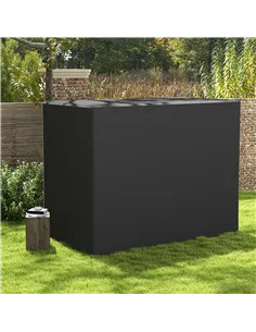 Outsunny 3-Seat Outdoor Garden Swing Chair Protective Cover Water UV Resistant, 240L x 133Wcm, Dark Grey 2