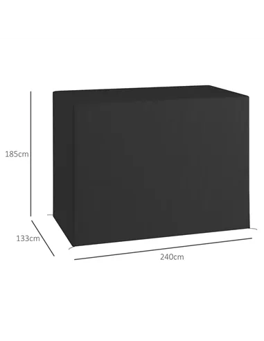 Outsunny 3-Seat Outdoor Garden Swing Chair Protective Cover Water UV Resistant, 240L x 133Wcm, Dark Grey