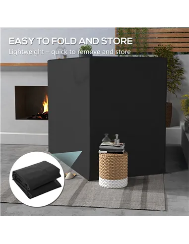 Outsunny 3-Seat Outdoor Garden Swing Chair Protective Cover Water UV Resistant, 240L x 133Wcm, Dark Grey