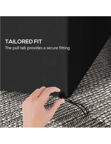 Outsunny 3-Seat Outdoor Garden Swing Chair Protective Cover Water UV Resistant, 240L x 133Wcm, Dark Grey