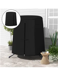 Outsunny 196 x 230 cm Hanging Egg Chair Protective Cover - Black 2