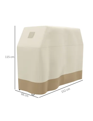 Outsunny 66W x 152Lcm PU Coated Protective Grill Cover - Beige