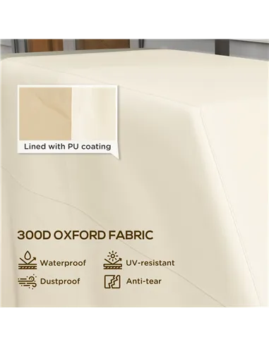 Outsunny 66W x 152Lcm PU Coated Protective Grill Cover - Beige