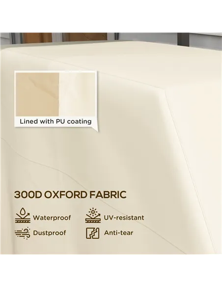Outsunny 66W x 152Lcm PU Coated Protective Grill Cover - Beige