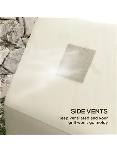 Outsunny 66W x 152Lcm PU Coated Protective Grill Cover - Beige